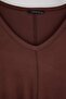 Curve Dark Brown V-Neck Single Jersey Knitted Plus Size Pajama Set - 6