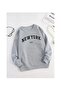 New York Printed Crewneck Sweatshirt