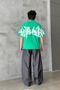 Premium Acid Wash Graphic Print Oversize T-Shirt - 4