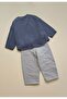 Oversize Long Sleeve T-Shirt Set 2-8 Years Old Navy Blue - 3