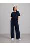 3 Pieces of Black+Grey+Navy Blue Comfortable Fit Straight-Leg Sweatpants - 4