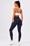 High Waist Flexible Summer Casual-Sport Leggings Navy Blue Color - 3