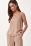 Modal Blouse Trousers Set Lmc0059 Beige - 4