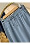Elastic Waist Double Pocket Tencel Skirt - 3