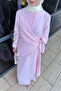 Velmora Asymmetric Buckle Dress - Pink - 3