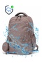 Dp Casual a Quality Ecru Mink 6 External Zipper Compartments Water Repellent School Sports Travel Daily Light Fabric Backpack 7-5 - 5