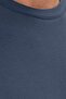 Men's Slim Fit Cotton Soft Texture Flexible Fabric Basic Indigo Crew Neck T-Shirt - 6