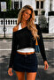 Women's 2-Piece Set Oversized Boat Neck Long Sleeve Blouse and Strap Halter Neck 2-Piece Set