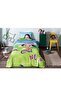 Licensed Single Child Pique Set with Elastic Sheets - Niloya Bicycle Green - 2