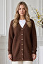 Openwork Mercerized Cardigan N3340 Mink - 3