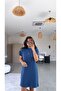 Indigo Crew Neck Basic Dress - 3
