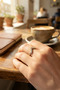 Gold Color Zircon Stone Wave Model Women's Ring - 2