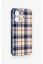 Oppo Reno 15 Pro 5g Compatible Blue Claret Red Striped Plaid Patterned Silicone Case - 3