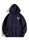 Heart Printed Women's Oversize Hooded Sweatshirt