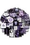 60PCS Korean Ins Style Sweet Cool Black Purple Waterproof Graffiti Stickers for Helmet Bicycle Ha...