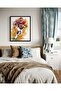 Football Player Abstract Wall Art A4 Paint Splash Soccer Poster with Outer Frame - 4