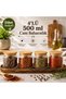 **Set of 4 500 ml Glass Food Jars – Stylish and Modern Design, Durable Glass, Practical Kitchen Storage and Organization Set**