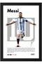 Argentina Soccer Player A4 Football Wall Art for Bedroom with Outer Frame