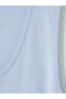 Vizyon New Season Blue Plus Size U-Neck Women's Undershirt - 4