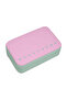 Monochrome three-layer pu leather pencil case - pink 170552