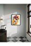 Football Player Abstract Wall Art A4 Paint Splash Soccer Poster with Outer Frame - 2
