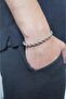 Twisted Chain 5mm Thick Silver Color Model Unisex (Women/Men) Steel Bracelet/ 18+4cm - 2