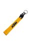 High-Quality Ktm Compatible Yellow Fabric and Metal Keychain, Stylish Motor Keychain with Metal Clip