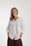 Women's Hooded Sleeve Ribbed Detail Shirt - 5
