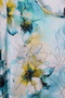 Women's Plus Size Lycra Crew Neck Floral Patterned Stoned Short Sleeve Mom T-Shirt Combed Cotton Blouse - 6