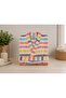 100% Cotton Unisex Colorful Striped Peshtamal Bathrobe with Pockets - 3