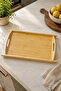 Bamty Set of 2 Natural Premium Bamboo Serving Trays 40X30 & 32X25 cm – Breakfast and Presentation Tray with Handles - 7