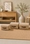 3-Piece Jute Organizer Set with Lid S + 2m Size Closet Shelf Bathroom Textile Organizer Storage Box - 7
