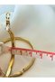 Ring 4.5cm Diameter Medium Thinness Gold Color Stainless Steel Earrings - 2