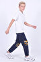 3-Pack Boys' 3 Thread Camouflage Knee Detailed Double Pocket Lace-Up Sweatpants - 3