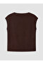 Brown Plus Size Flowy Collar Soft Touch Blouse - 3