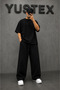 2-Pack Men's Baggy Fit Sweatpants (Black and Grey) Oversized Comfortable Fit - 4