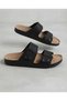 Daily Large Size Men's Slippers Soft Leather Orthopedic Anti-Sweat Anti-Slip Sole Buckle Sea Pool Slippers - 2