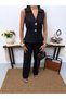 Women's Floral Gold Buttoned Stylish Blazer Suit - 8