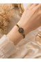 Vintage Green Stone Antique Women's Bracelet - 3