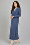 Mercerized Long Cardigan N3250 Indigo - 2