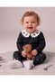 Baby Girl Seasonal Bow Printed Baby Collar 9-12-18-24 Months Slim Fit 2-Piece Baby Set