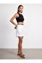 72764 100% Linen Belted Shorts-White - 4