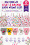 Girl's Patterned String Strap Undershirt and Printed Bato Set 10 Pieces (Tutku Authorized Seller) – 5 Patterned Undershirts 5 Bato Panties