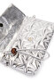Star Pattern Clutch Women's Crossbody Bag with Wrist Strap Picasso Silver Patent Leather - 5