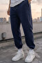 Men's Winter Fleece-Lined Comfortable Cut Sweatpants with Elastic Cuffs