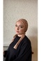 Orange Branch Pattern Bamboo Scarf Bonnet - 3