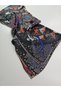 Luxury Voile Silk Shawl Hijab Foulard Scarf Shawl Double Sided Magical Forest Animal Figured Pattern 70 X 180 cm