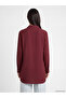 Burgundy Gabardine Women's Shirt Tunic - 4