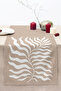 Simple Modern Design with White Leaf and Branch Motifs 40X140Cm Digital Printed Runner Decorative Table Runner - 3