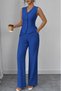Women's Strappy Button-Front Blouse and Pants Linen Two-Piece Set - 4
